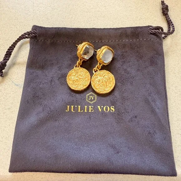 Julie Vos Trieste Coin Statement Earring - Picture 2 of 4